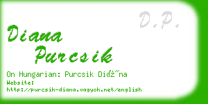 diana purcsik business card